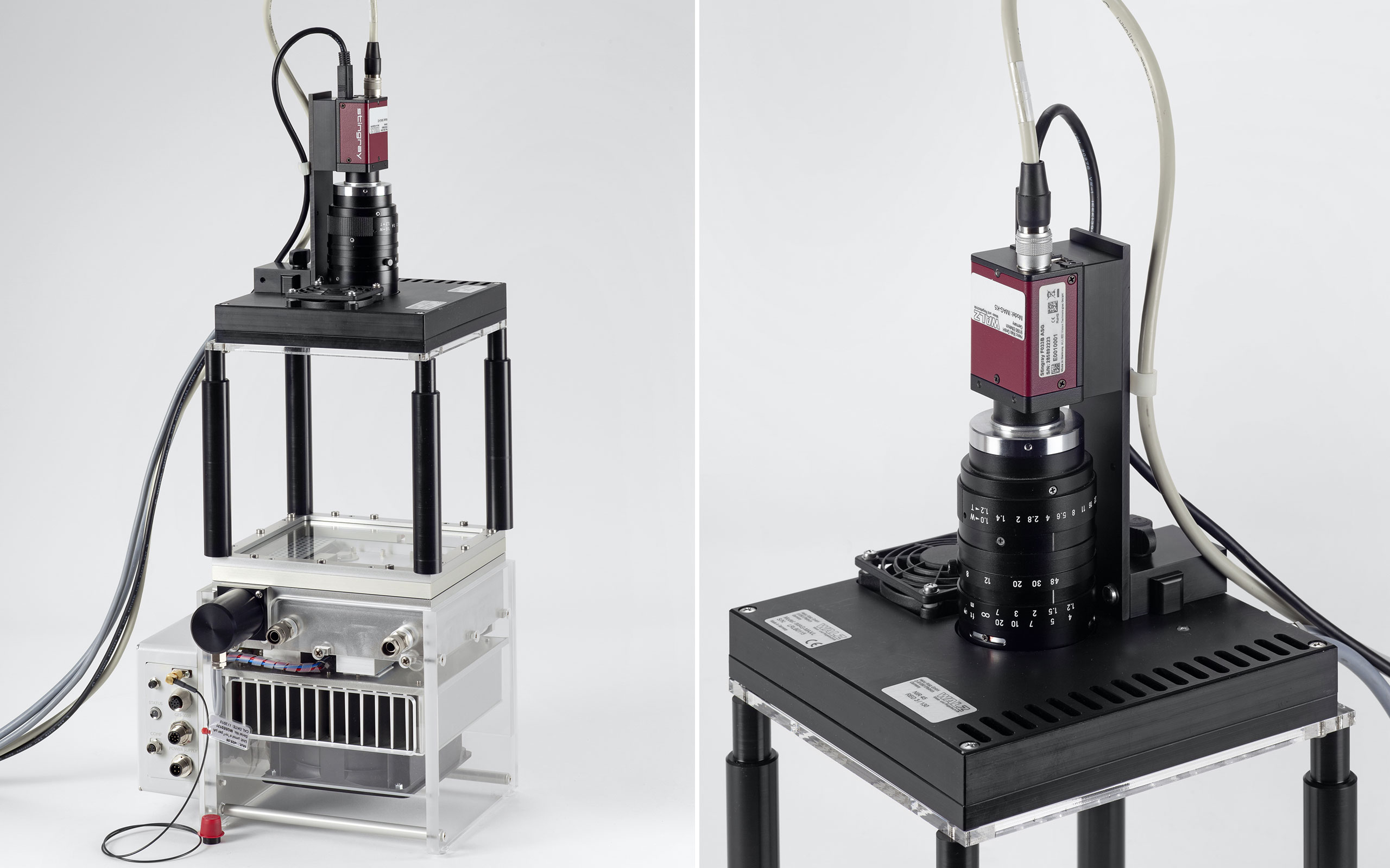 Gas-Exchange Chamber 3010-GWK1 combined with IMAGING-PAM MAXI-Head.