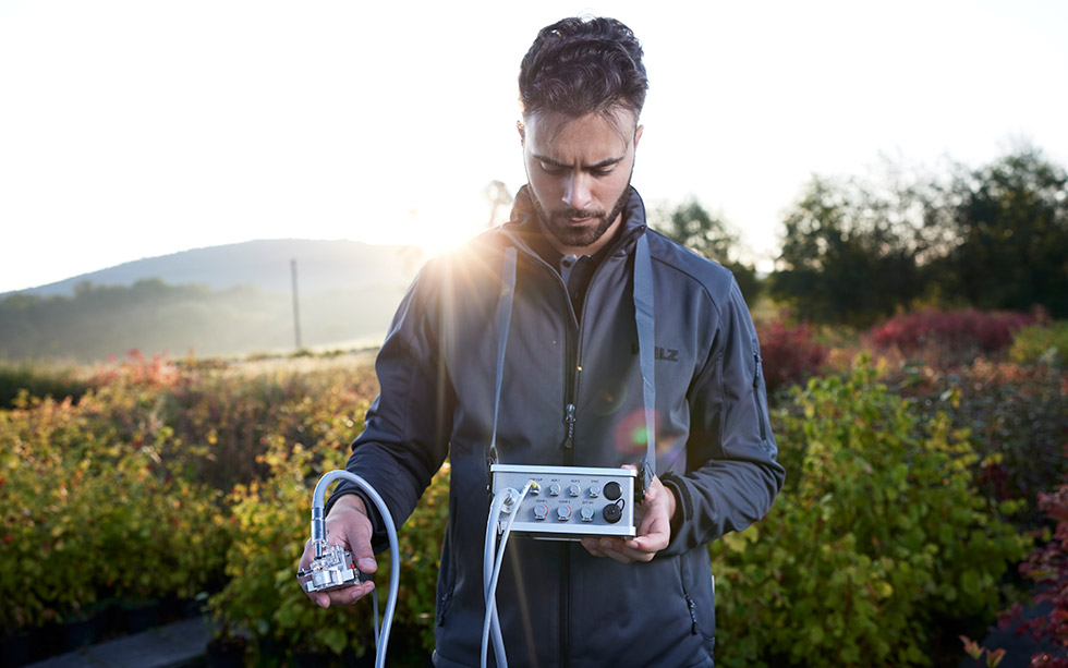 The MINI-PAM-II in the field.