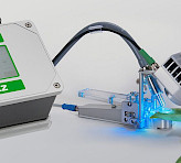 External LED Light Source 2054-L providing red, green, blue, and white light.