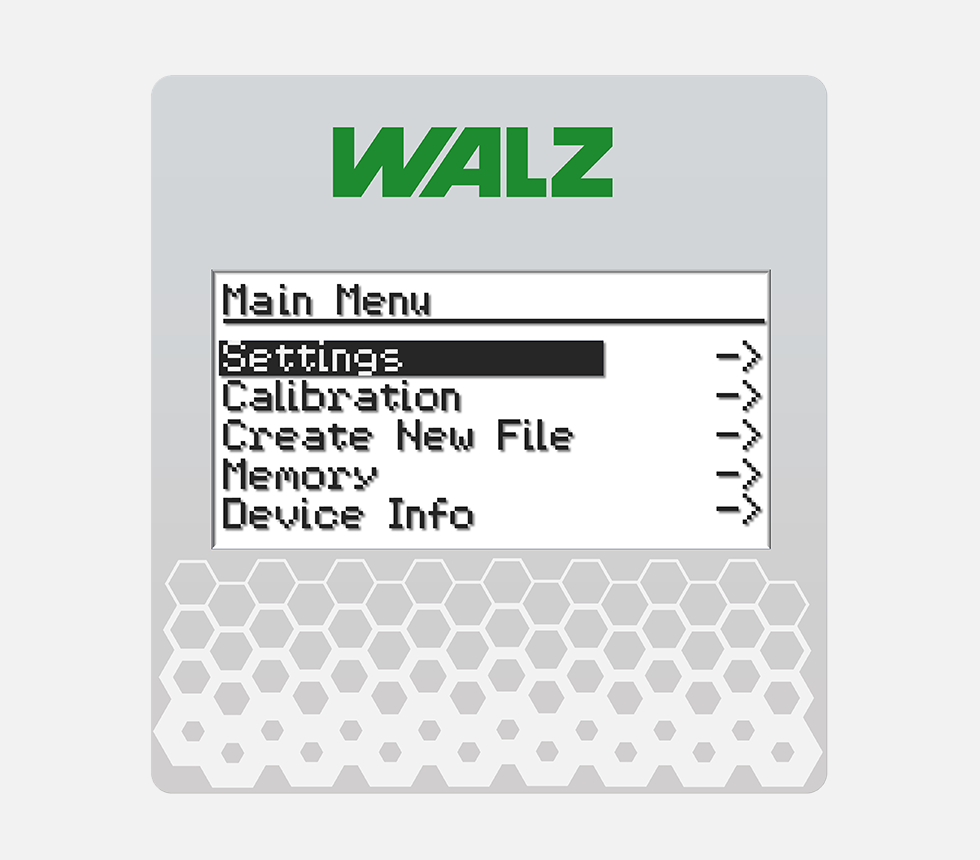 Main MenuThe Main Menu leads to all settings and functions of the LSA-2050.